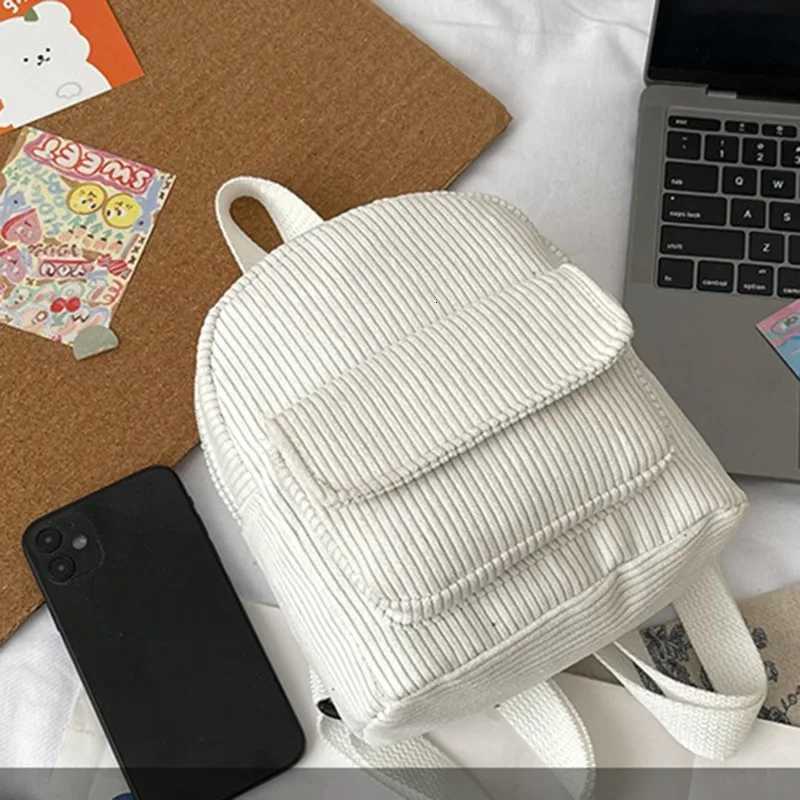 Women Fashion Mini Backpack Versatile Corduroy Backpack Casual Student Girls Bookbag Retro Travel Backpack Aesthetic Purse XJ250814