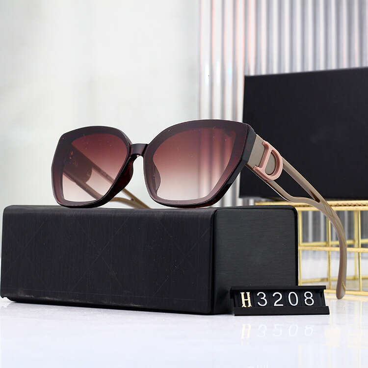 2024 new for women, trendy and high-end, popular on the internet, large frame plain glasses, street photos, sun