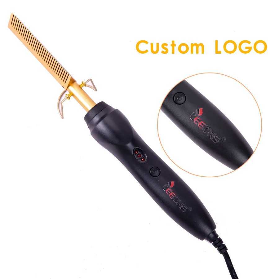 3 in 1 Hot Comb Straightener Electric Hair Straightener Hair Curler Wet Dry Use Hair Flat Irons Hot Heating Comb For Hair W250814