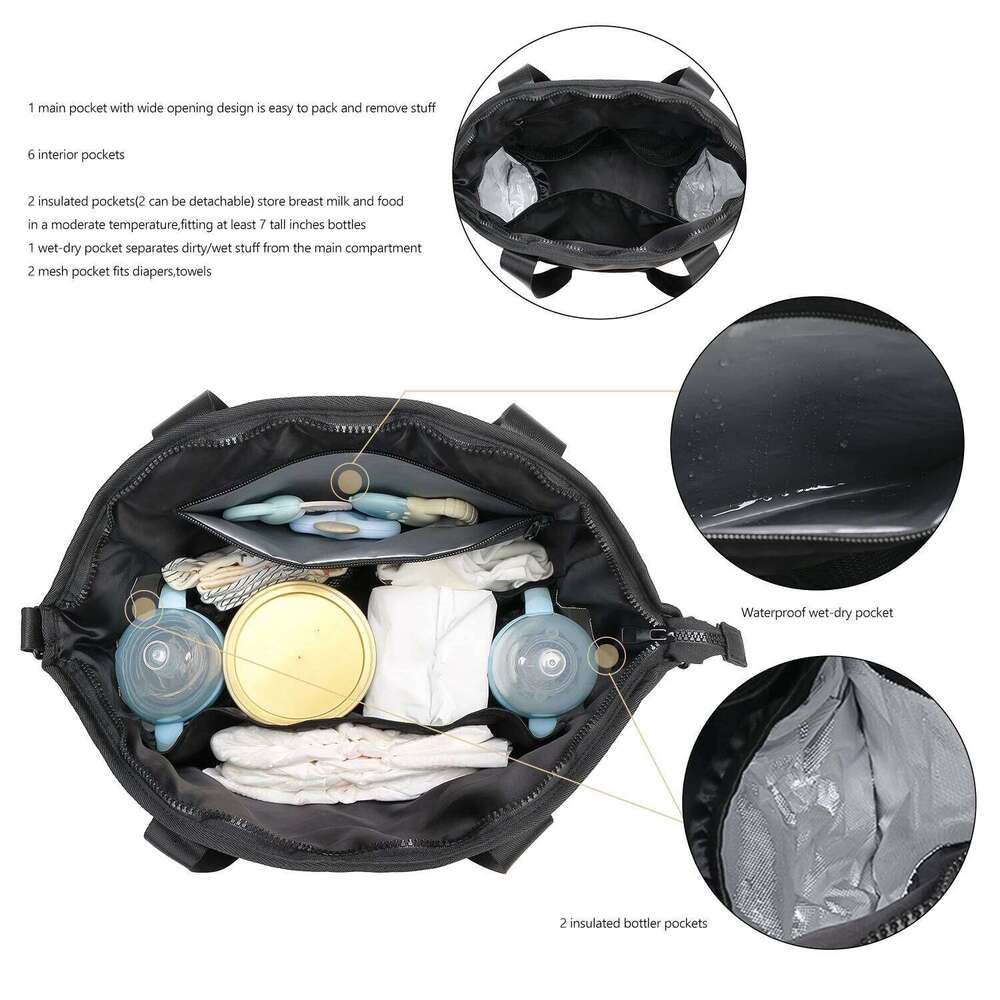 One shoulder hand-held bag, baby travel supplies storage, waterproof mommy storage bag