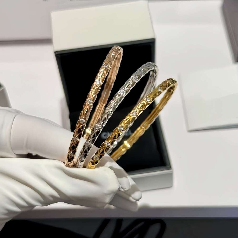 Bracelet Wide Narrow Version Women CNC Rose Gold Live Quilted Dia Jewelry