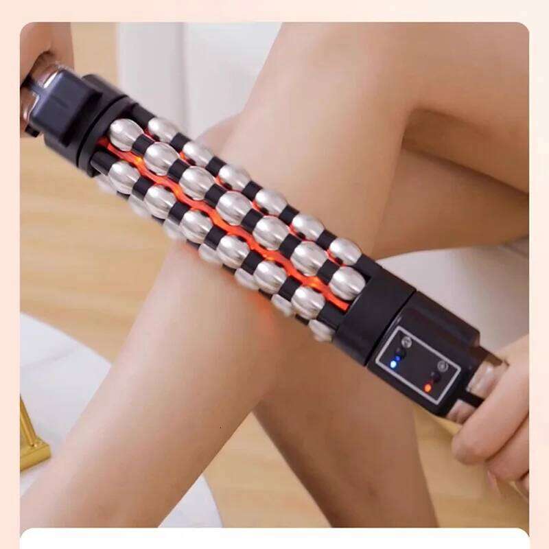New 36W Relaxed Red Light Heated Massage Device Roll Massager 360° Rotating Inner Ball Roller For Whole Body Anti Cellulite
