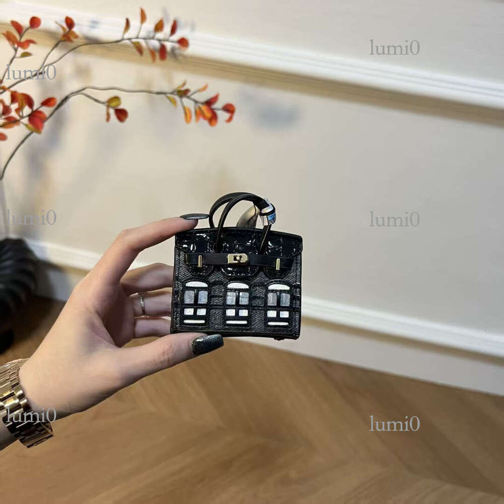Mini House Cute Creative Small Window Car Key Pendant Earphone Lipstick Bag