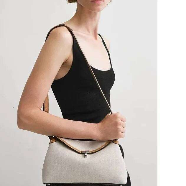 City Bag Nichetoteme New Large Capacity Commuter Handheld Hemp Leather Versatile Single Shoulder Slant Cross Women's Bag