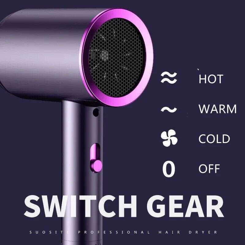 High-Power Blue Light Negative Ion Ultra Silent Care Fast Dry Home Powerful Constant Anion Electric Hair Dryer