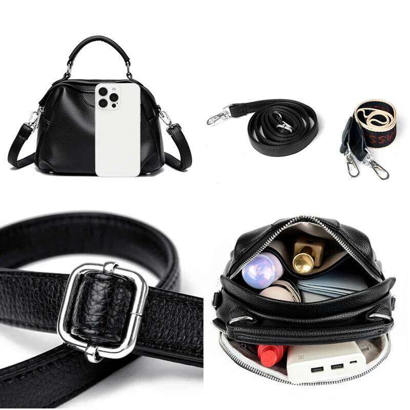 High Quality Soft Leather Tote Fashion Women Shoulder Messenger Large Capacity Wear-resistant Bag Handbag Sac