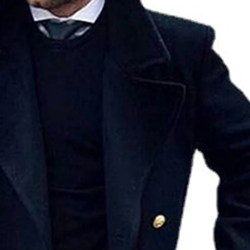 Overcoat Double Breasted Woolen Men Classic Fashion Versatile Windbreaker Winter Thickened Warmth for Business Outdoor Leisure 250813