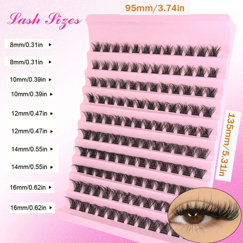 DIY Eyelash Kit Individual Lashes Cluster Mix Lash Clusters with Bond and Seal Accessories 250811