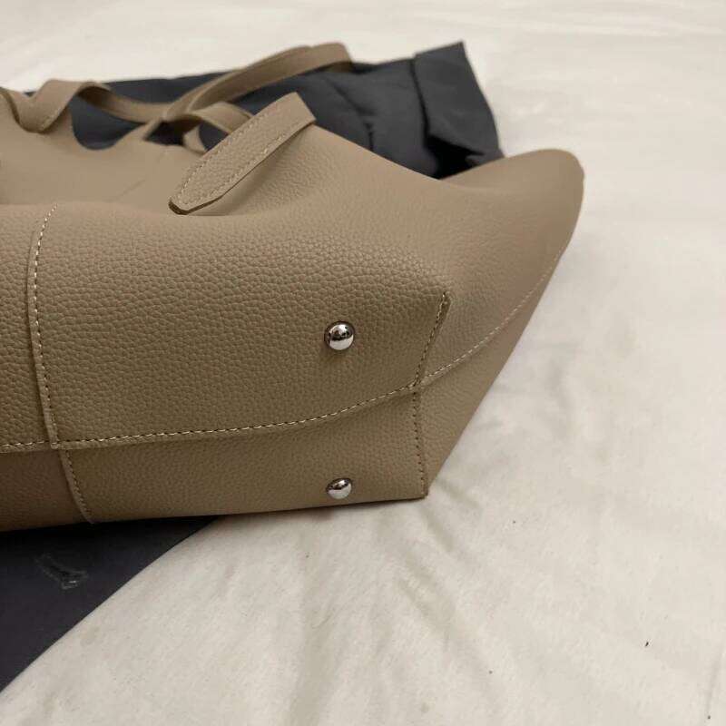 Branded Shoulder Bags For Women Soft PU Leather 2-IN-1 Big Capacity Shopper Tote Set 2025 Designer Handbags