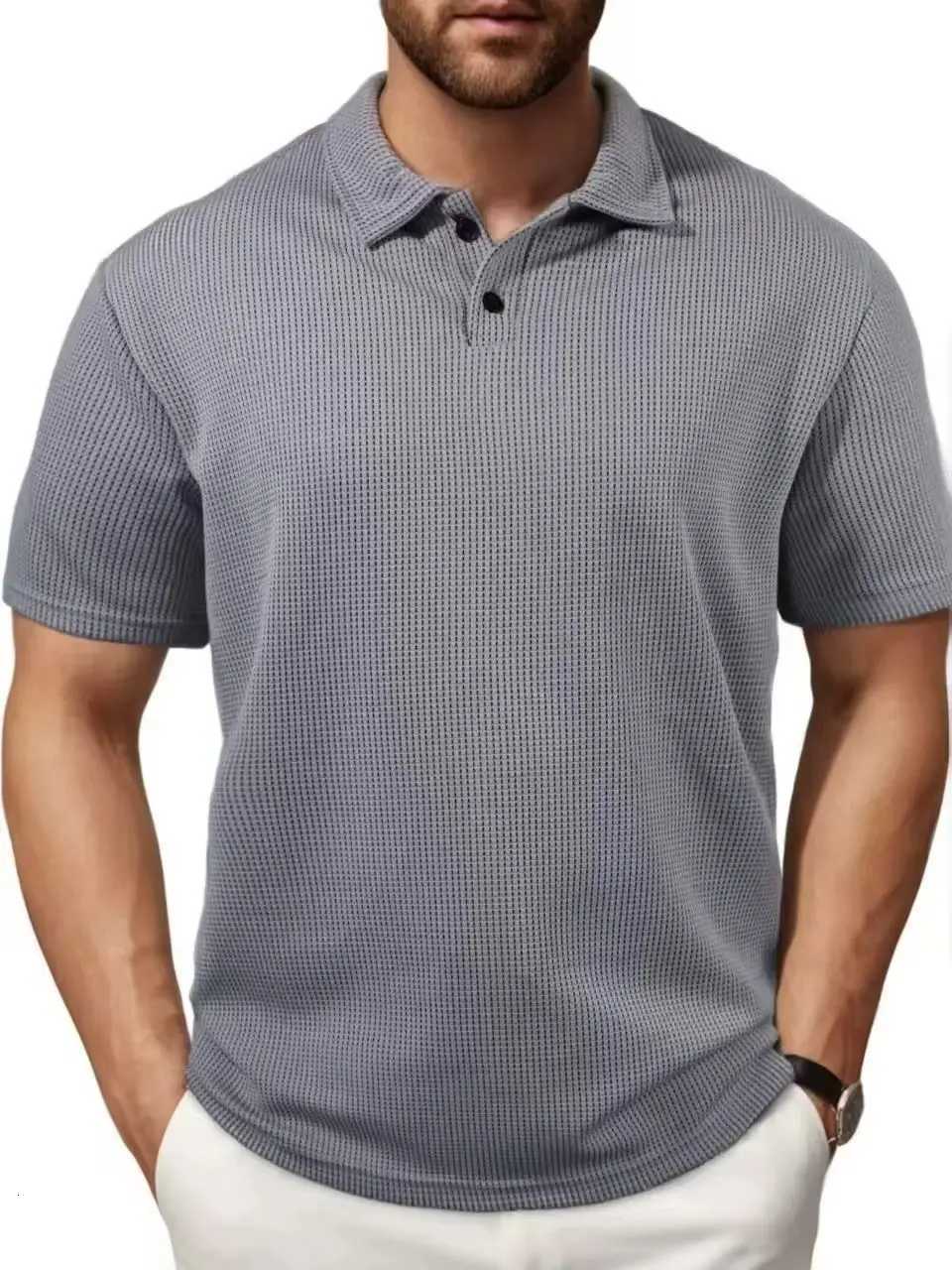 New Men Short Sleeve T-shirts Summer Breathable Embroidered Polo Shirt for Men Lightweight Solid Color Large Tops XJ250804