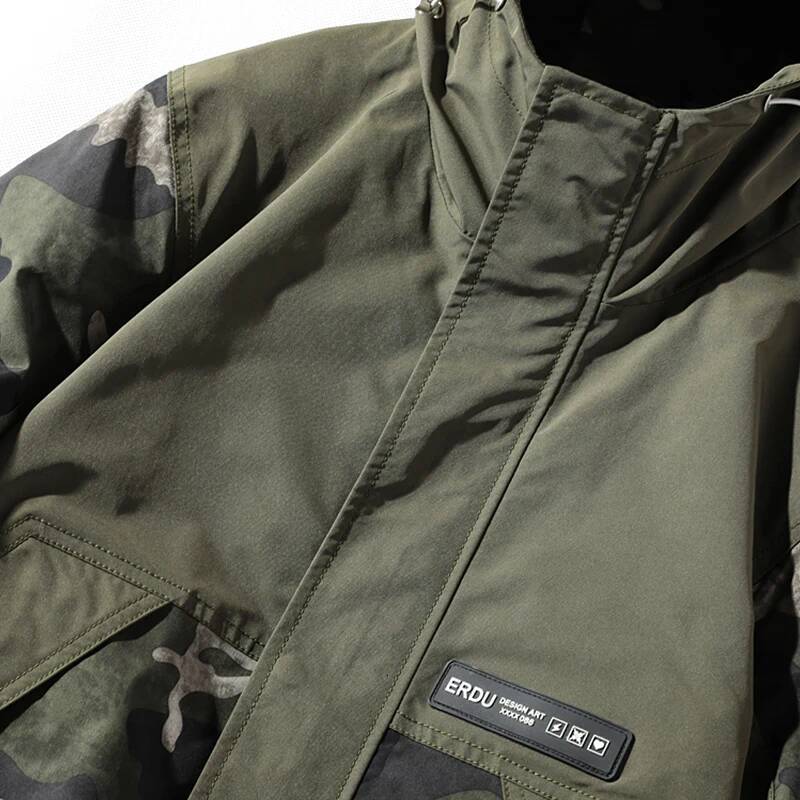 Military Bomber Men Fashion Casual Camping Jacket Coat Windproof Hooded Windbreaker Coats Male Oversize Outerwear 4Xl