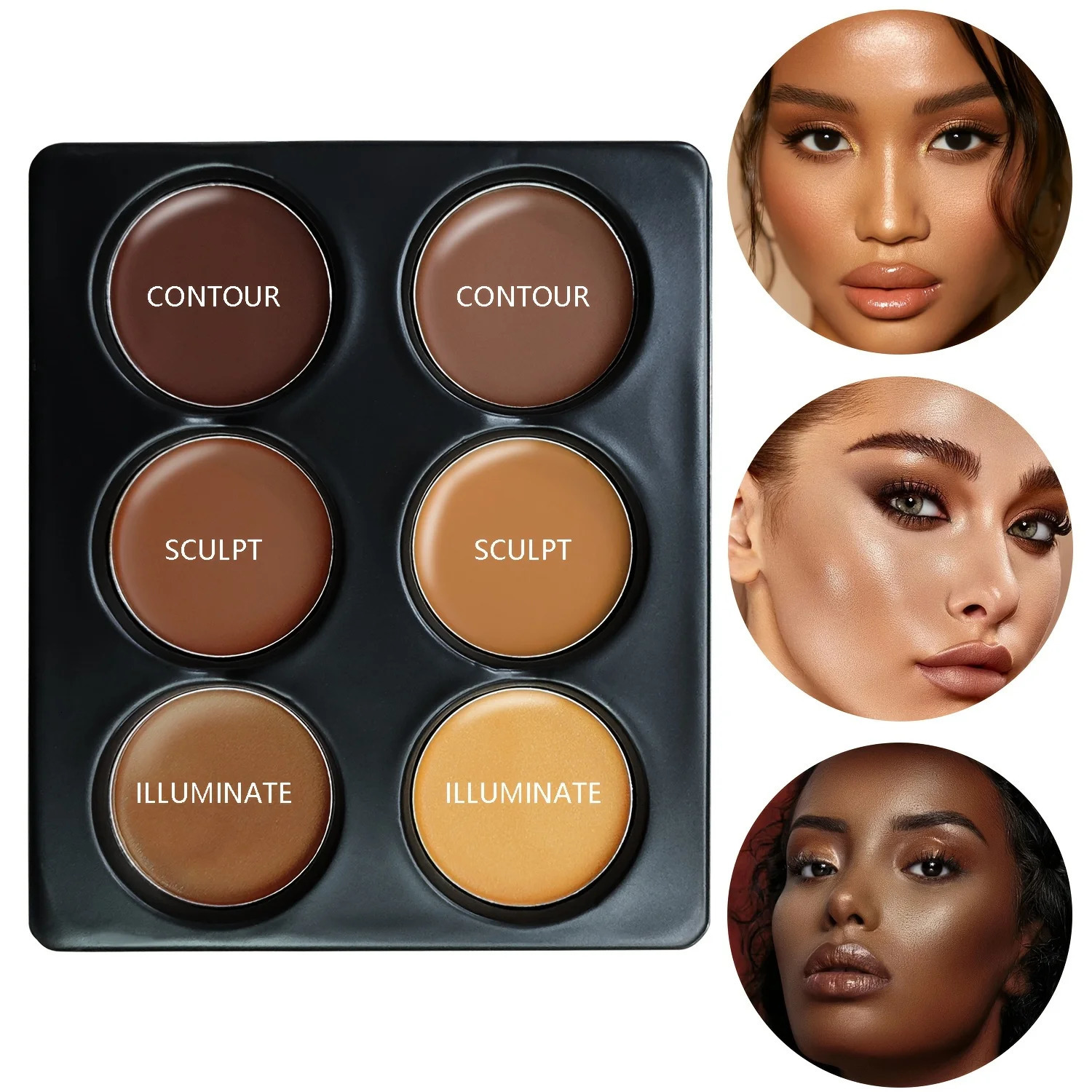 6-color Contour Cream Palette Long-lasting Concealer Foundation Coverage For Blemishes Creates Perfect Natural Glow 3D Look 250813