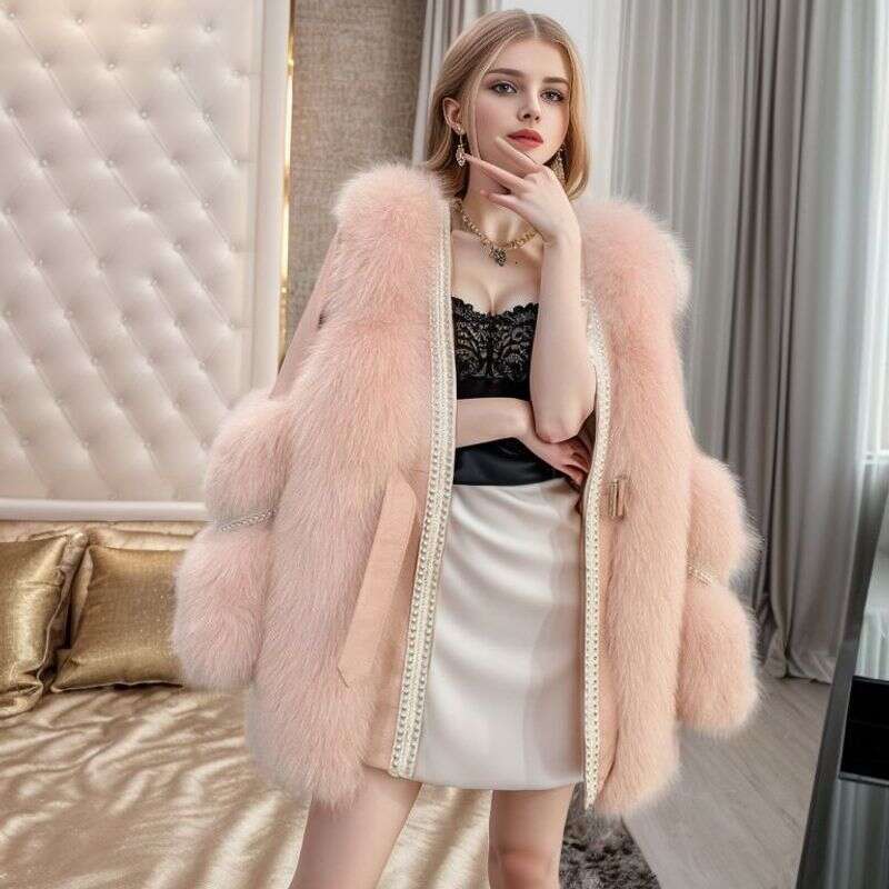 Women's Clothing One Piece Fur Top Small Young Style