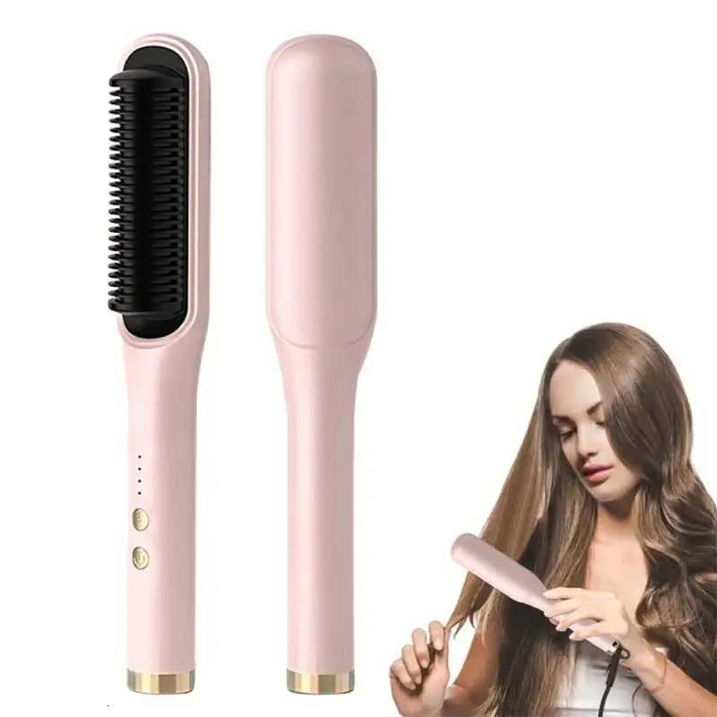 Fast Heating Hot Air Comb Multifunctional Electric Comb Curling Iron Styler Hair Straightener Brush Hair Straightening Brush W250814