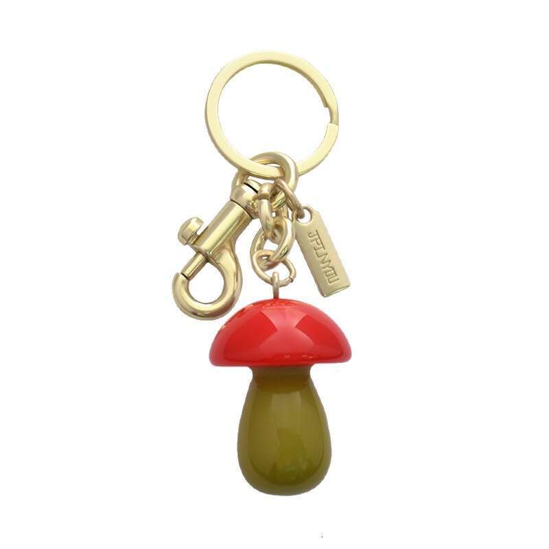 Ins Super Popular Realistic Cute Fat Mushroom High-end Keychain Fashion Pendant Accessories Exquisite Women's Bag Decoration