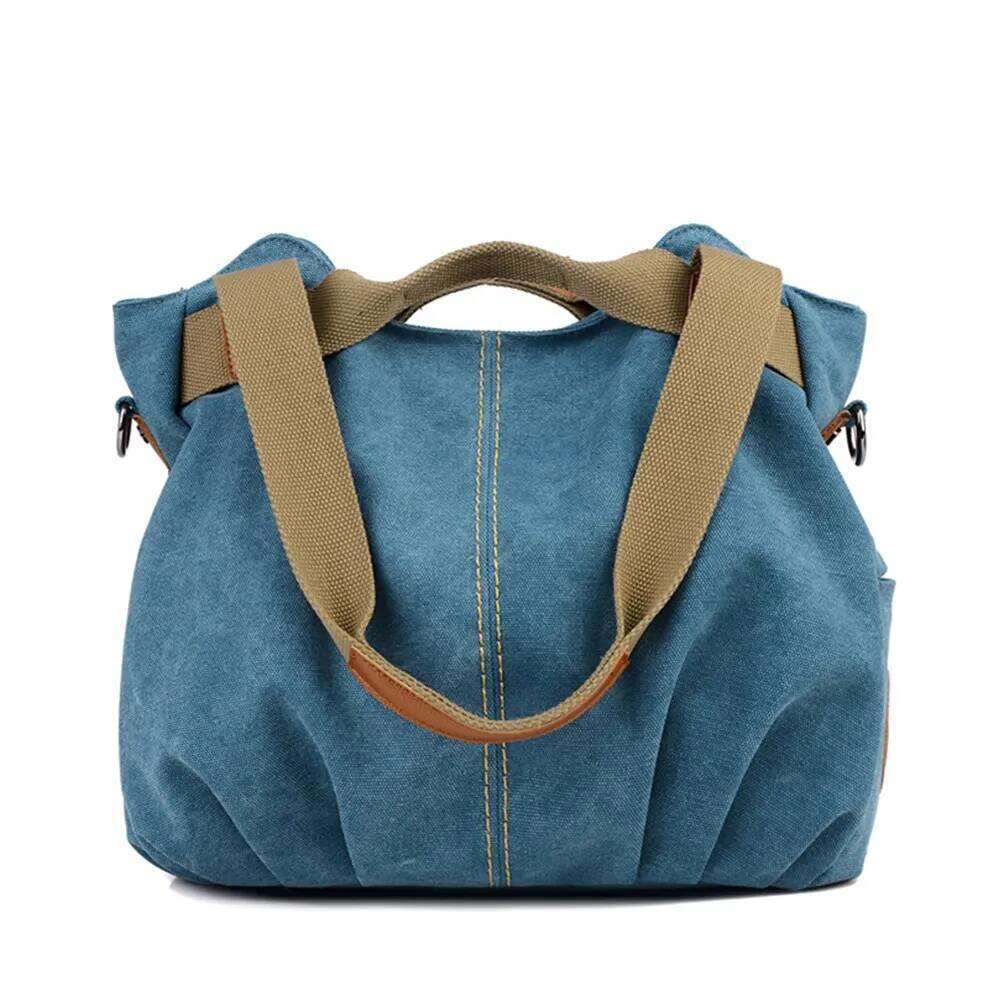 Europe And America Retro Fashion Woman Shouldercross-Body High Quality Canvas Bag, Large Capacity Leisure Shopping Bag