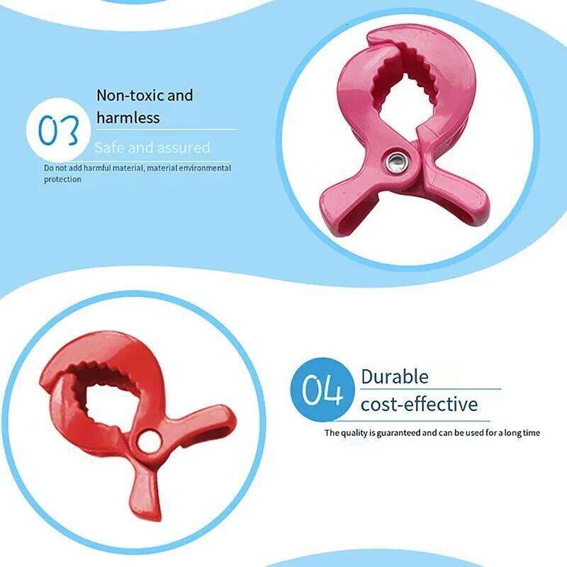 2pcs Multifunctional Clips Toy Baby Cart Carrier Cover Blanket Anti Drop Plastic Clip Stroller Accessories