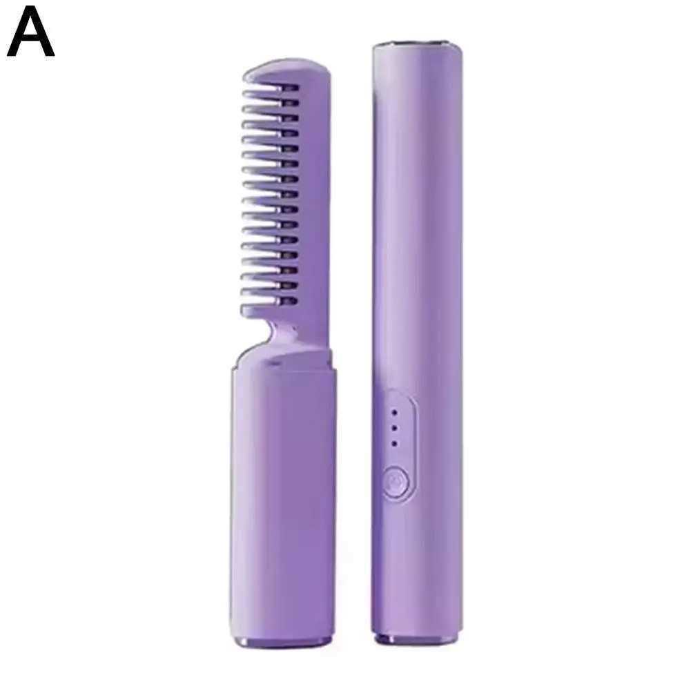 Hair Straightener Brush 3 Levels 60s Anti-Scald Heat Constant Straightener Cordless Brush Heating Up Hot Temperature Comb B9Y7 W250814