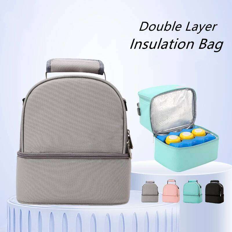 Mommy Bag Milk Storage Breast Pump Maternity Cooler Double Layer Insulation Fresh Keeping Baby Food Backpack Feeding Bottle