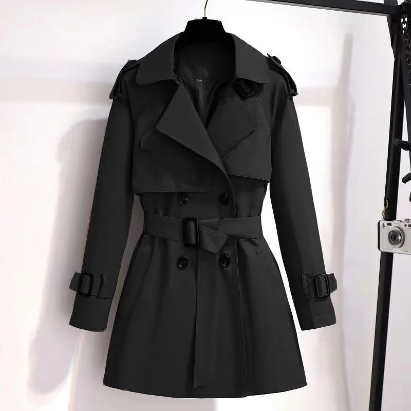Spring Autumn Trench Coat Women 2025 Korean Double Breasted All-Match Casual British Style Short Windbreaker Female Outerwe 250813