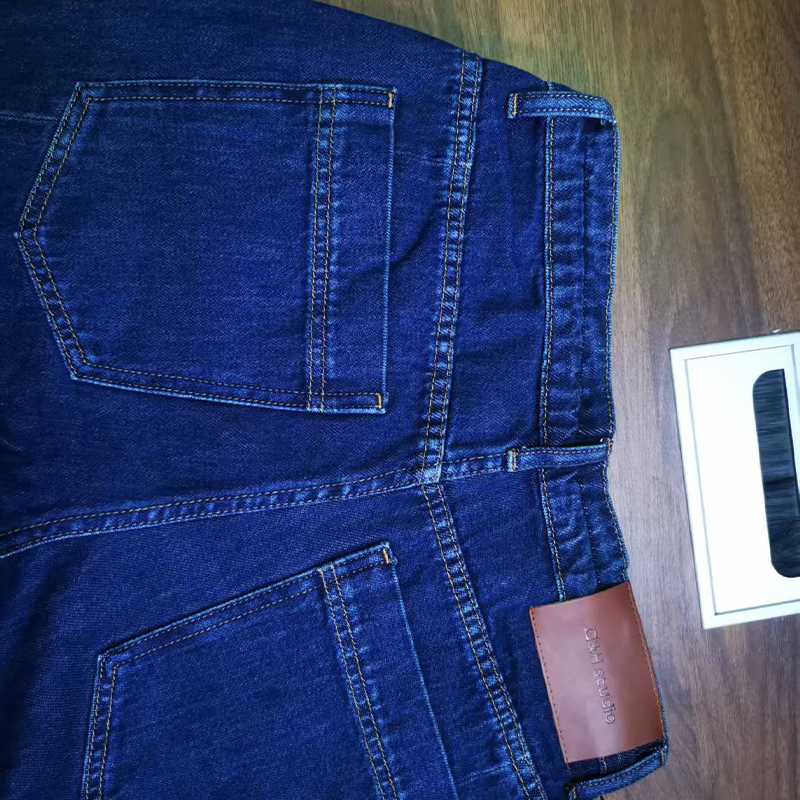 Trendy High-Waisted Straight Cut Jean Trousers w/ String Closure