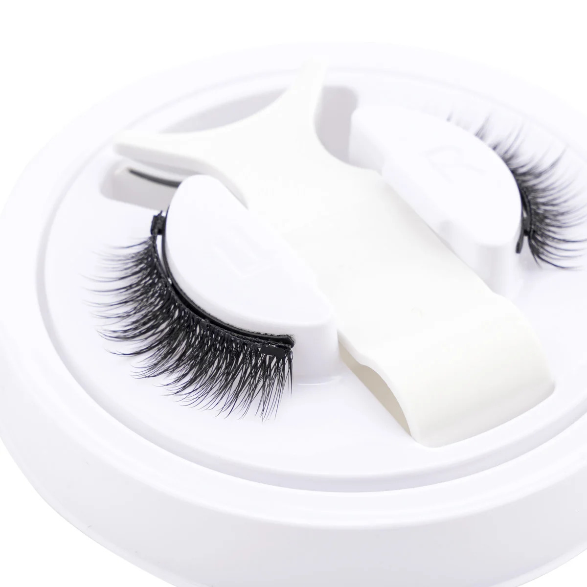 1 Pair Magnetic Eyelashes Handmade Fluffy Faux Mink Lashes Reusable Natural False and Tweezers Set Makeup 250811