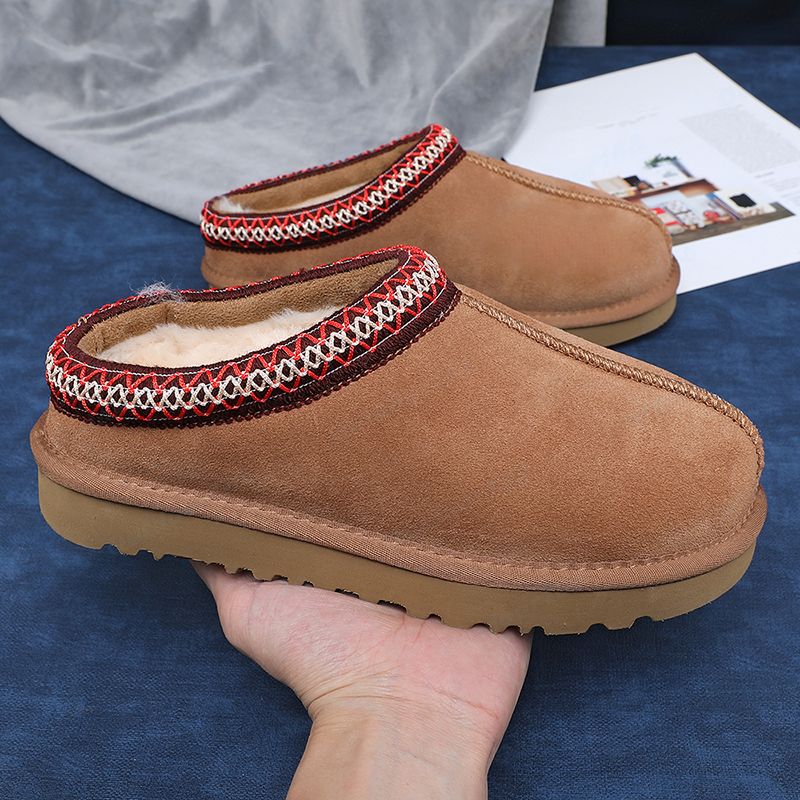 Australia designer slipper Tasman Tazz fluffy Slippers Chestnut Winter Fur Platform Boot Women Men Slip-on Shoes Suede mustard seed micro Boots.