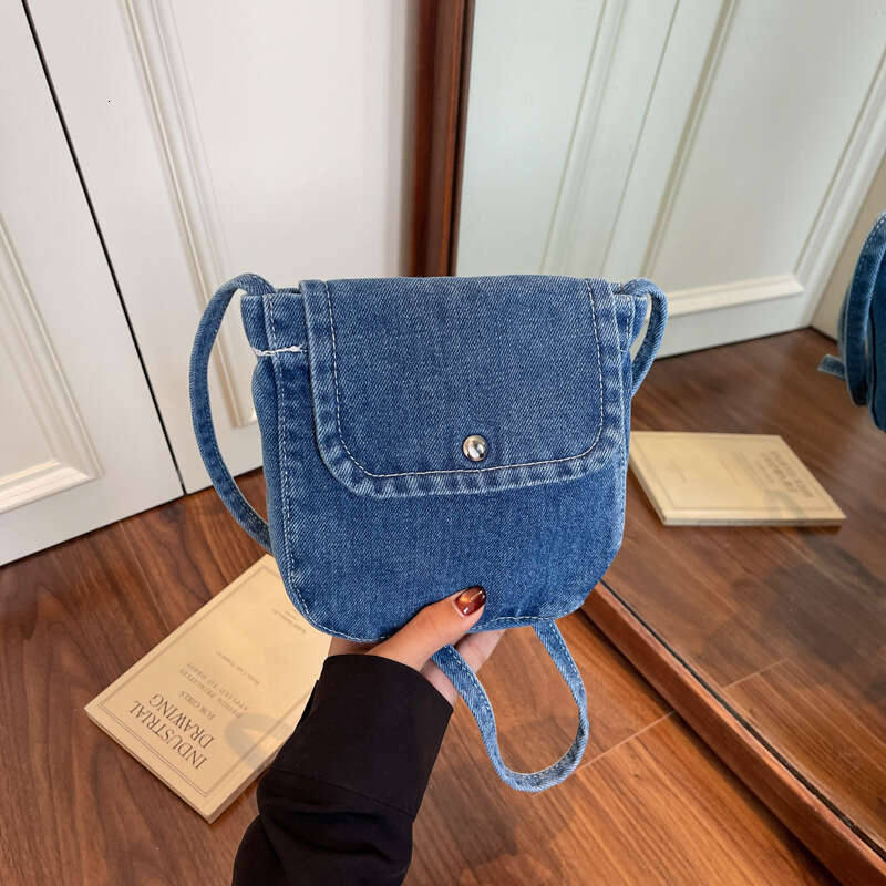 Bags Designer Women 2025 New Korean and Japanese Style Denim Flap Small Artistic Unisex Phone Casual Shoulder Crossbody Bag