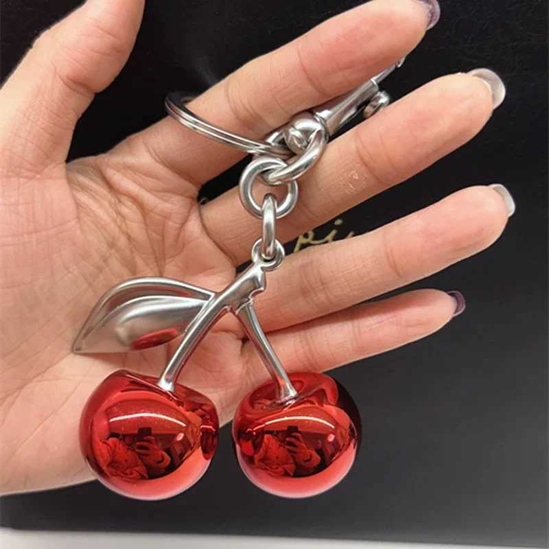 Fashion Glitter Mirror Face Red Cherry Pendant For Handbag Shoulder Bags Womens Keychain Bag Charms Accessories Gift S250814
