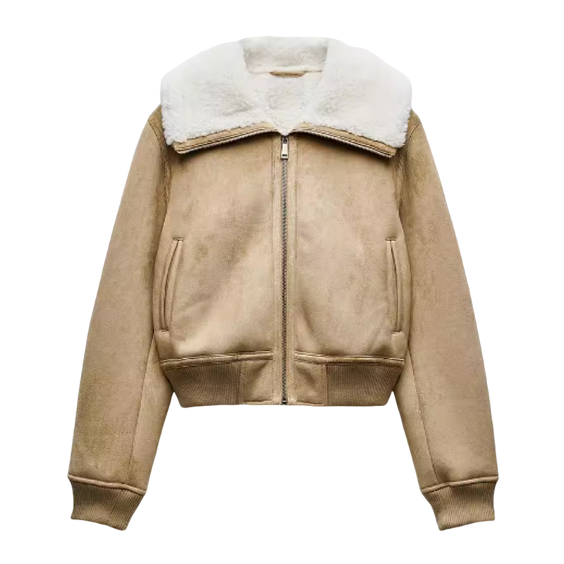 Autumn and winter new street fashion zipper decoration double-sided jacket jacket