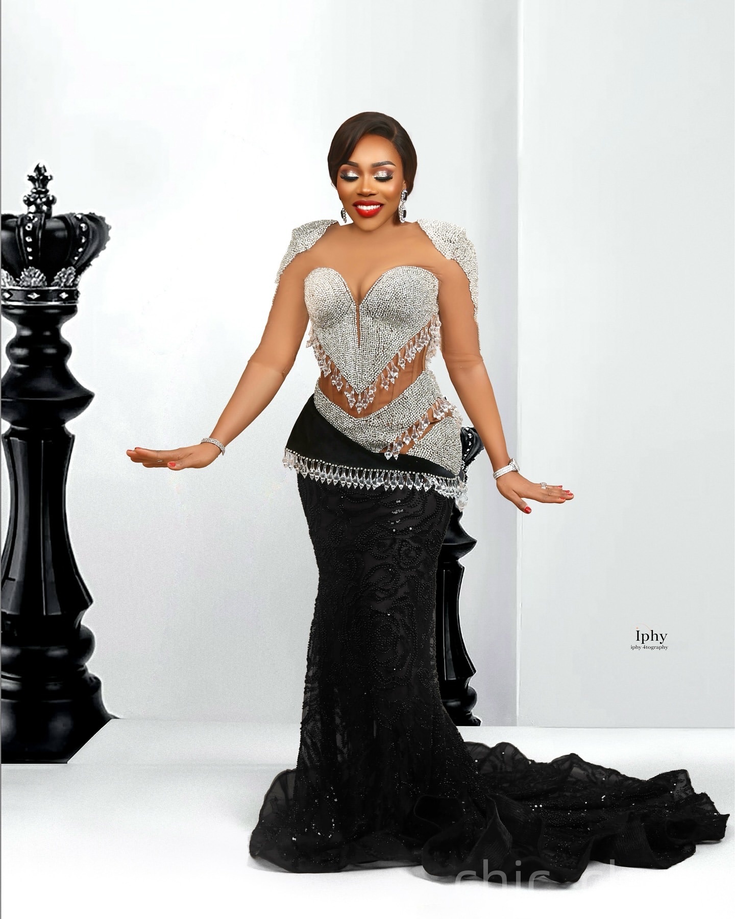 Black Mermaid Prom Dresses 2025 Rhinestones Sequined Illusion Evening Formal Party Second Birthday Engagement Gowns Plus Size Dress For Special Occasi