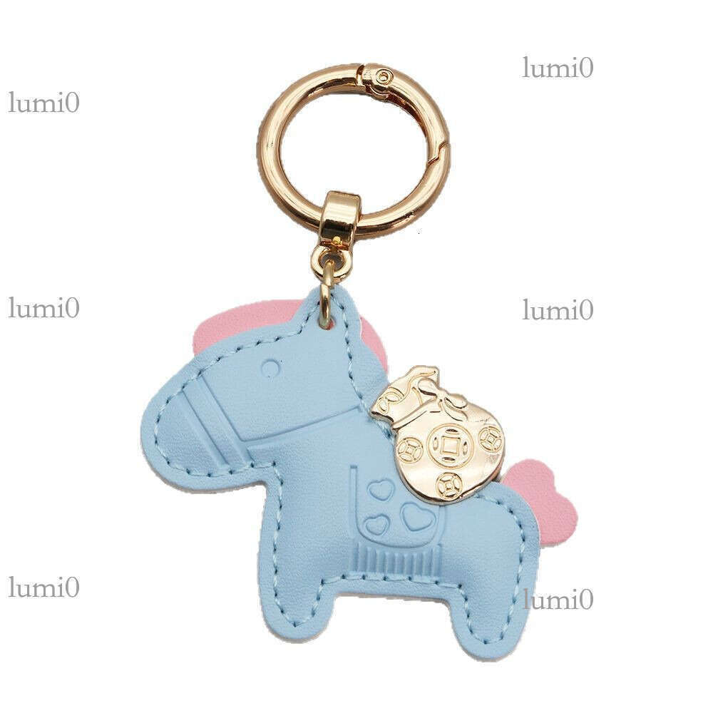 Get Rich Quickly Cute Cartoon Pony Bag Charm for Men and Women Couple Pendant Car Keychain Ring