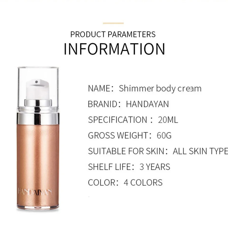 Liquid Highlighter Makeup Smooth Shine Shimmer Glitter Body Highlighter Liquid Cream Foundation Long Lasting Body Cosmetics 250813