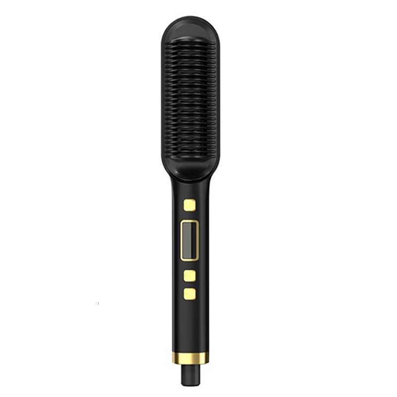 LCD Display Straight Hair Comb No Harm Lazy Curly Hair and Straight Hair Dual-use Ceramic Comb Curling Iron W250814