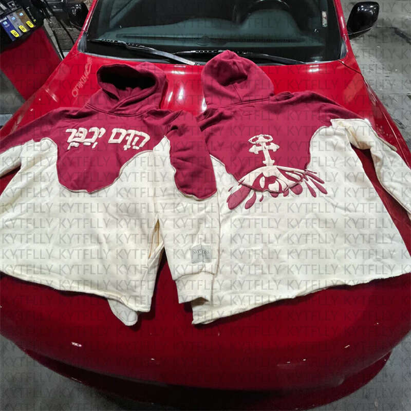 Y2k New Letter Print Patchwork Fashion Street Style Hoodie Set Hooded Sweatshirt Sweatpants