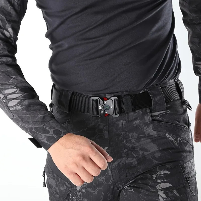 5pcs Versatile Mens Tactical Belts - Durable Adjustable - for Outdoor Hunting Sports Enthusiasts 250814