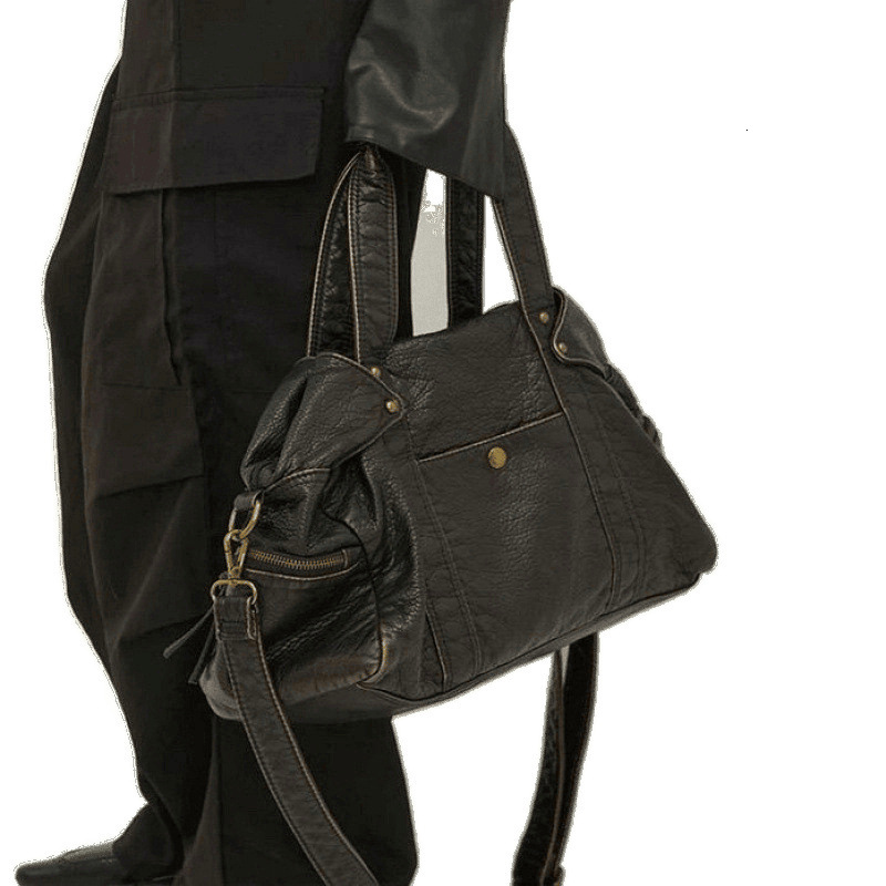 Designer Genuine Leather Soft Leather Vintage Elegant Single Shoulder Luxury Bag Crossbody Bag Tote Bag Niche Commuter Large Capacity Travel Single Sh