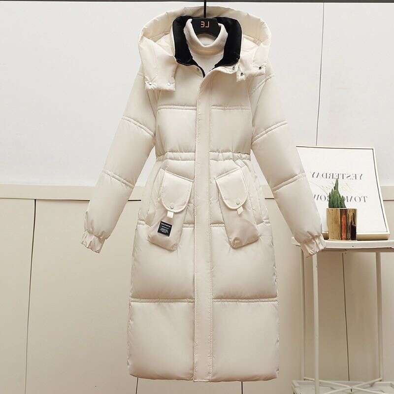 Winter new Hooded Cotton jacket Women Parkas Mid-Length Thick Warm Windproof Padded Clothes Casual Loose Snow Wear Overcoat