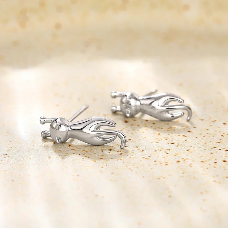 CAOSHI Silver Color Cat Stud Earrings Dainty Animal Pet Earrings for Women Piercing Girls Accessories Fancy Gift Fashion Jewelry 250812