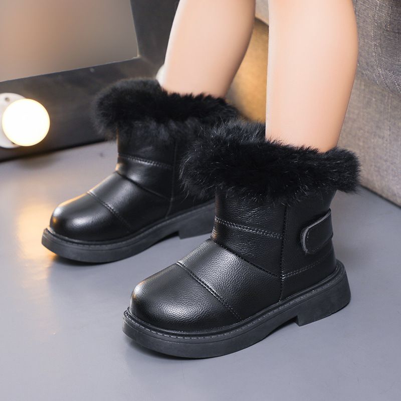 Toddler Warm Boots Boys Girls Winter Snow Boots with Fur Kids Snow Boots Kidsnest Kids Soft Bottom Shoes Size US5.5C-US12.5C 000531