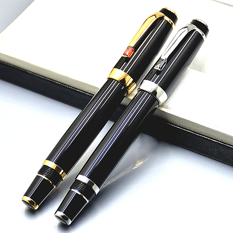 Wholesale Bohemies Black Resin Mini Rollerball Portable Short Travel Office School Dwe74 Writing Ball Pens With Gem And Serial Number