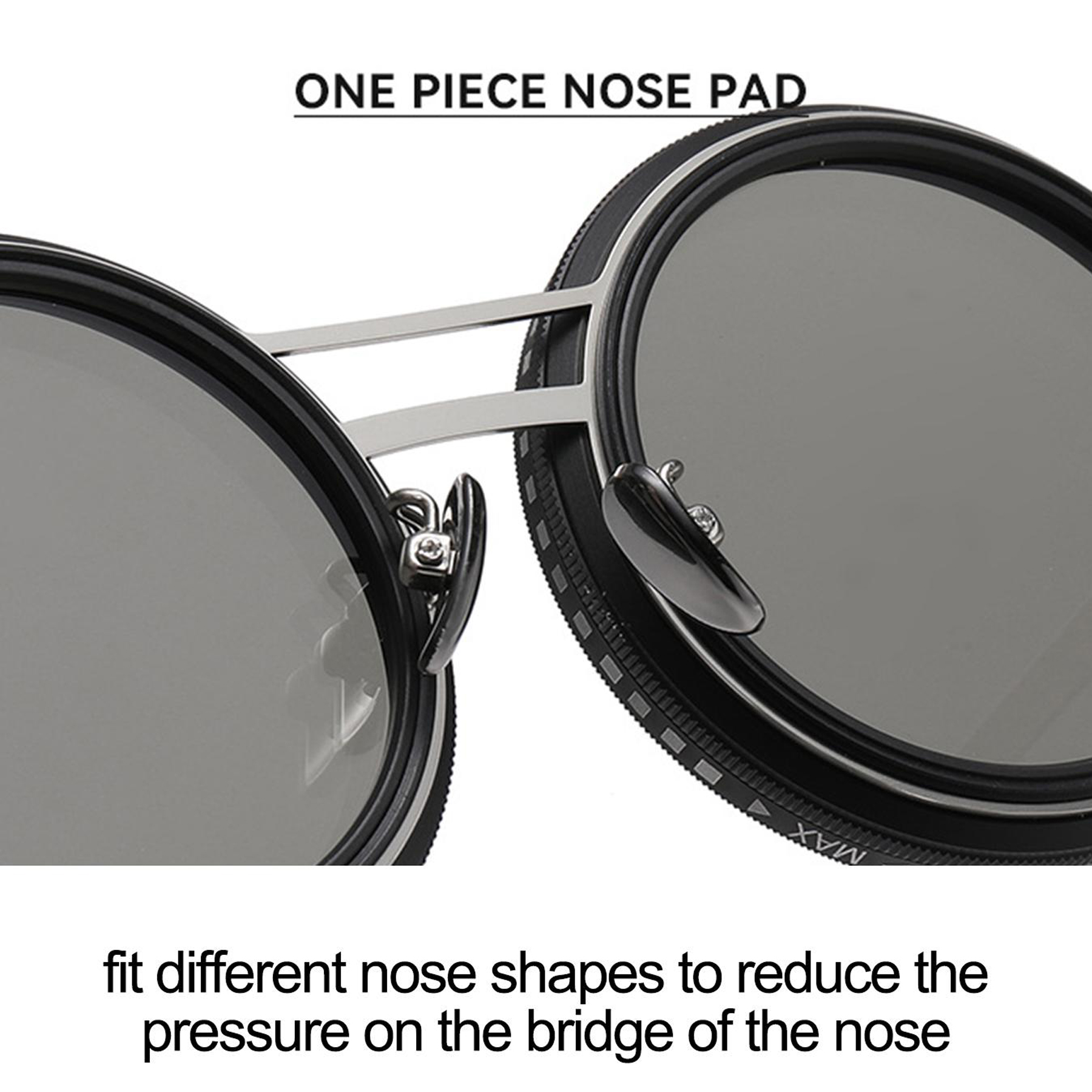 High Quality UV400 Round Polarized Brightness Adjustable Sunglasses Aperture ND Filter Tint Adjustment Sunglasses with Camera Lens