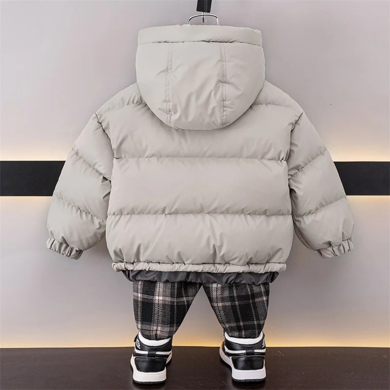 Children Hooded Down Coats Boys Thicken Winter Warm Jacket Teenager Windproof Outerwear Kids Fashion Clothing 4-14Y 250813