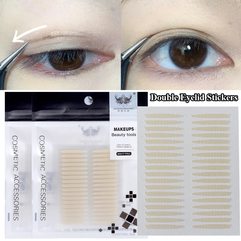Invisible Double Eyelid Sticker Natural Transparent Self Adhesive Mesh-Lace Eye Tape Sticker Waterproof Women Eye Makeup Tools 250811