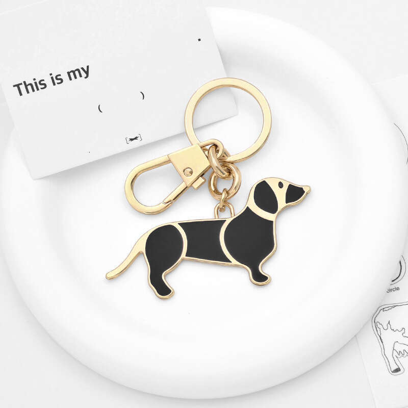 Cartoon Cute Abstract Sports Happy Puppy U-shaped Best Friend Bag Keychain Pet Pendant