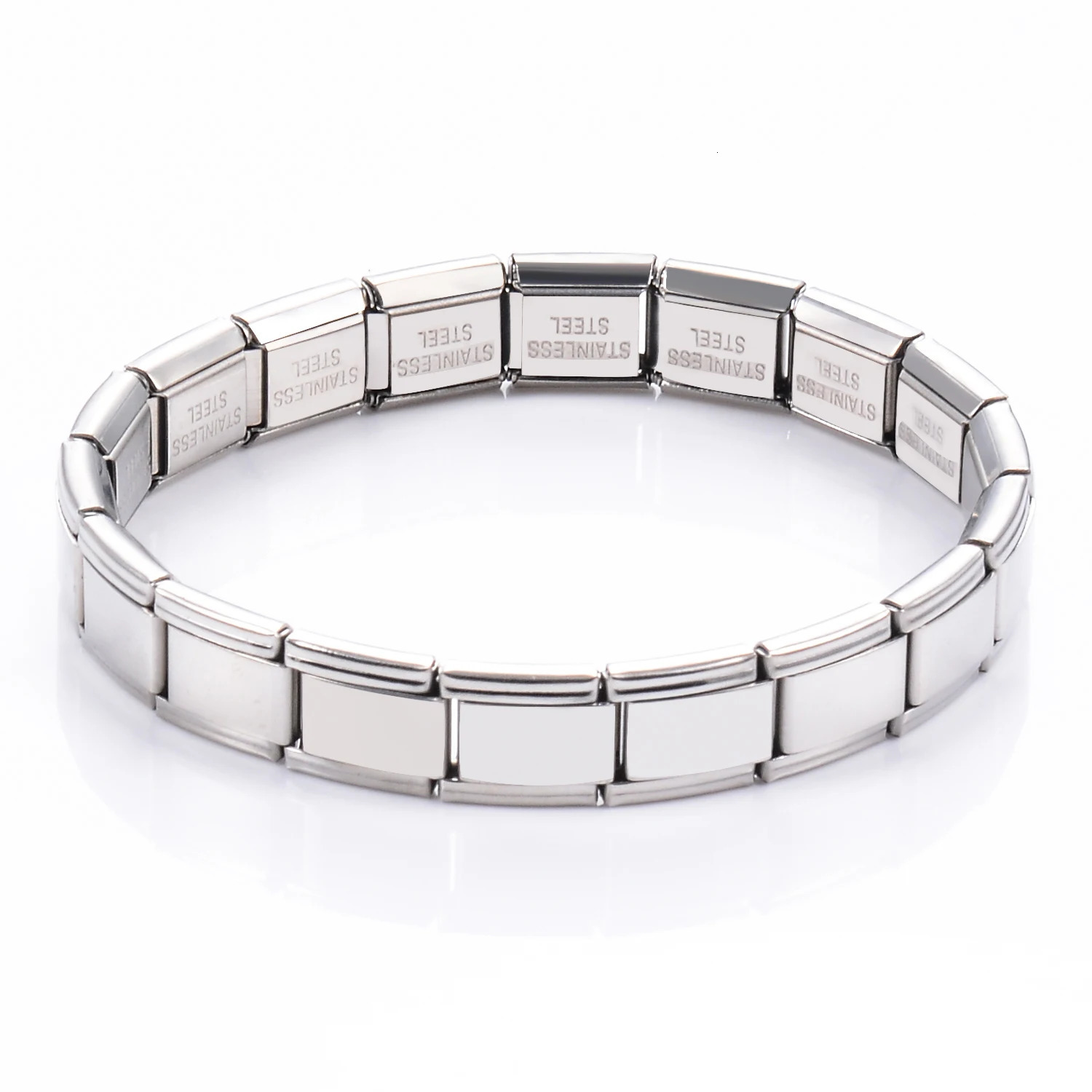 9mm Width Stainless Steel Italian Spring Module Bracelet Retractable Adjustable For Men Womens Jewelry Gifts 250812