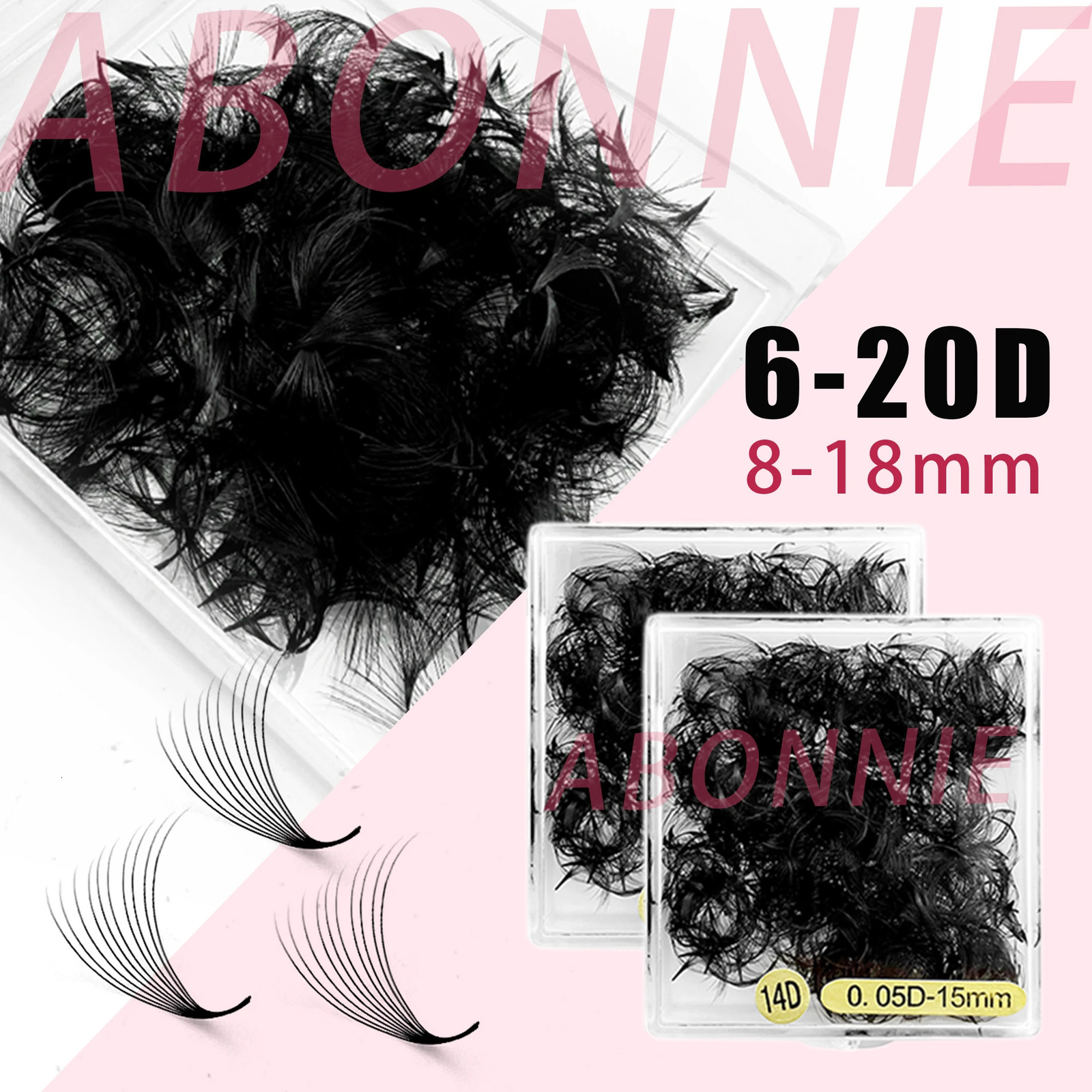 Abonnie 18mm Premade Volume Fan Pointy Base Fans Mega Eyelashes s 250811