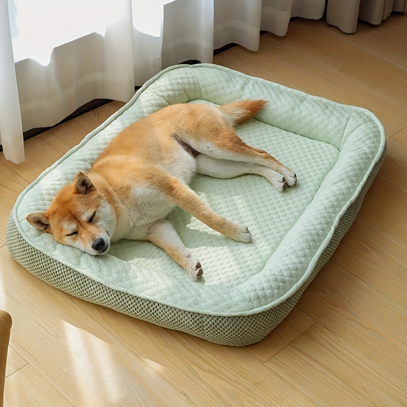 All Season Washable Dog Cat Cool Surface Bed Detachable Waterproof Pet Mattress with Pillow Edge Custom for Small/Medium/Large Pets Easy Clean Home De