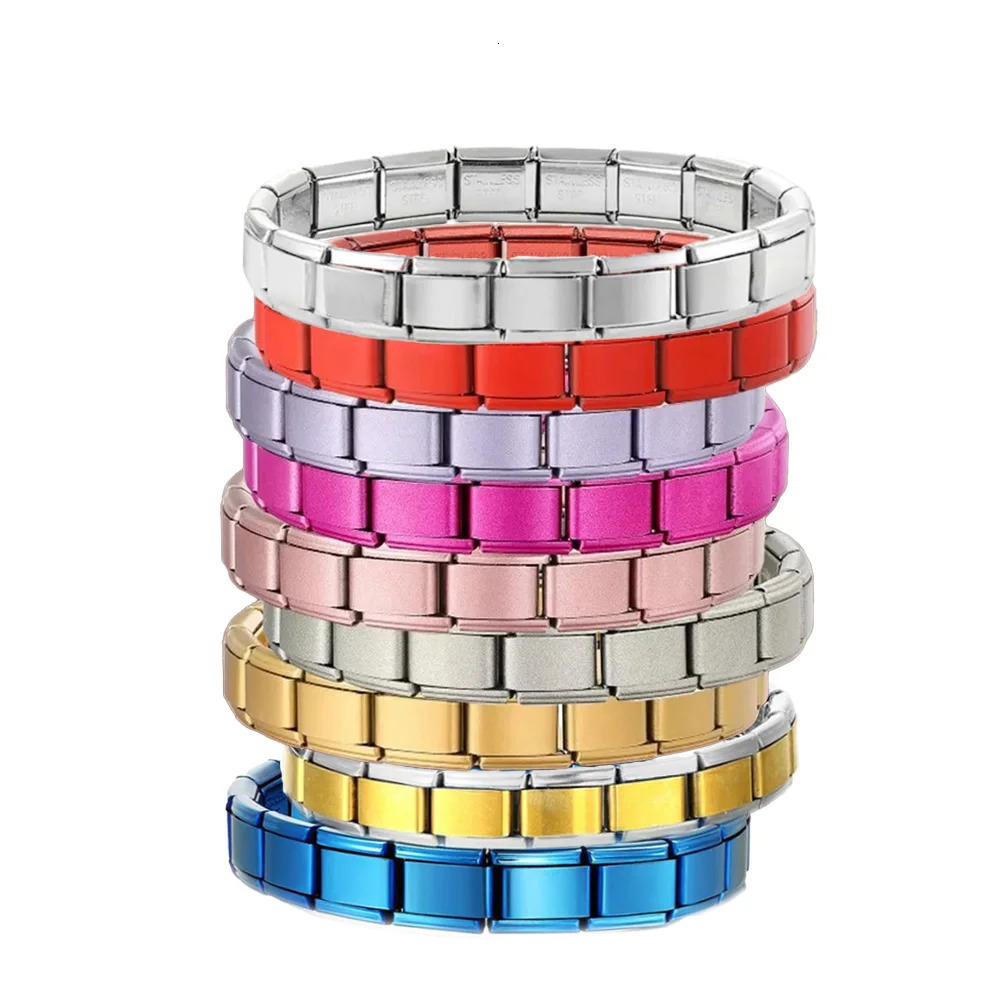 Complete Series Italian Charm Bracelet For Woman Men Daily Party Holiday Gift Stainless Steel Bangle on Hand DIY Making Jewelry 250812