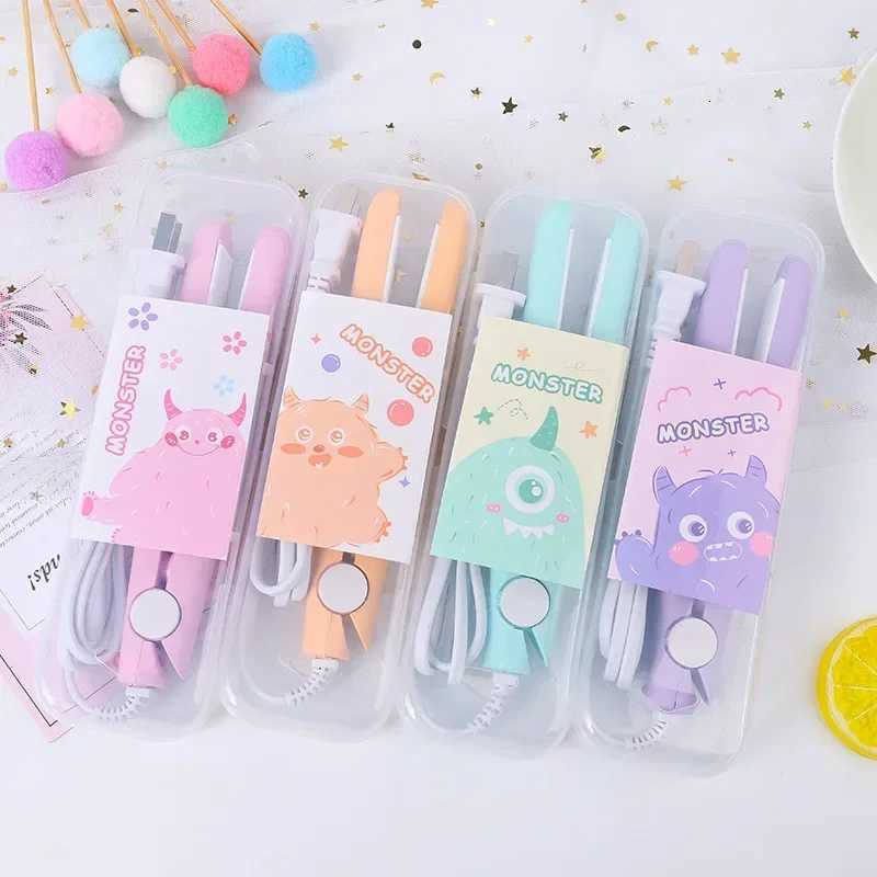 Small Power Cartoon Hair Straightener Curler Flat Splint Ironing Board Bangs Fluffy Ceramic Professional Ladies Styling Tools W250814
